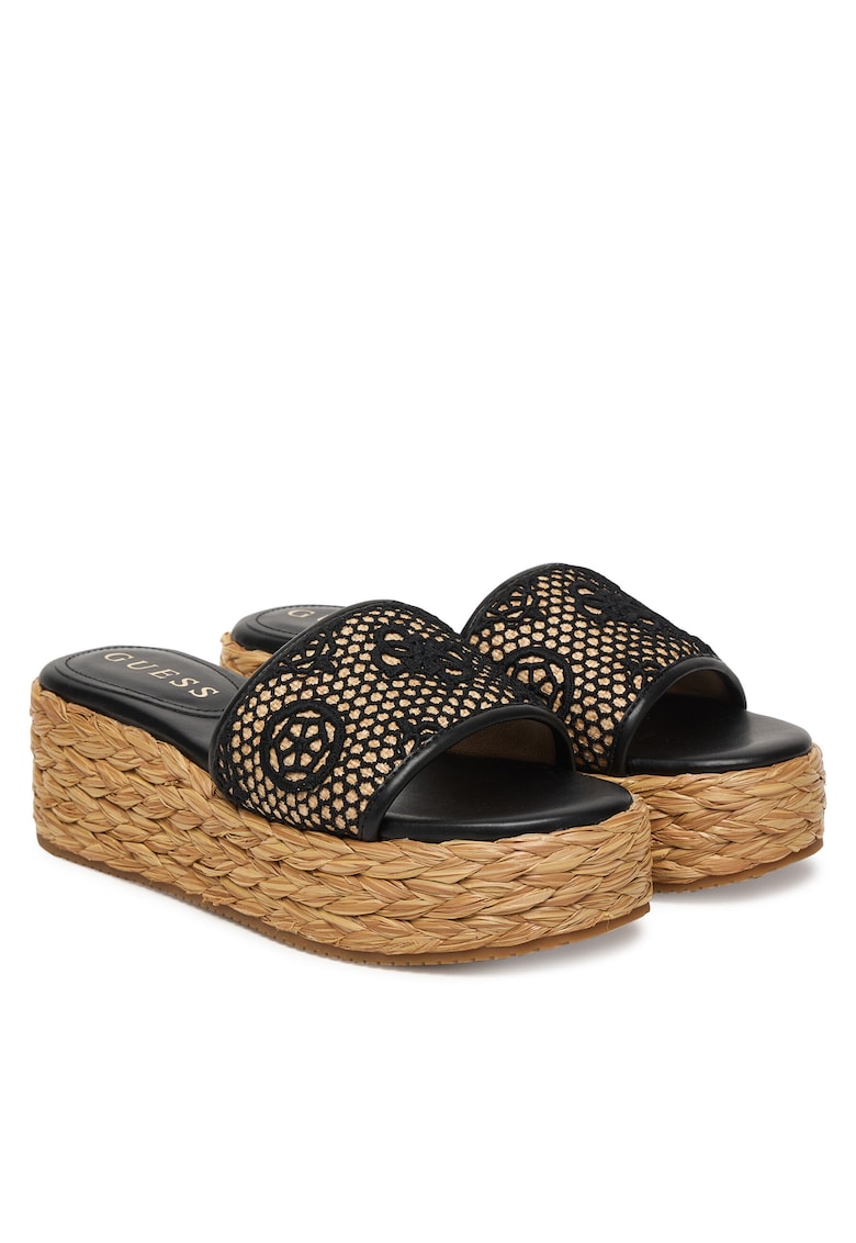 Sandale dama - tesatura - negru -