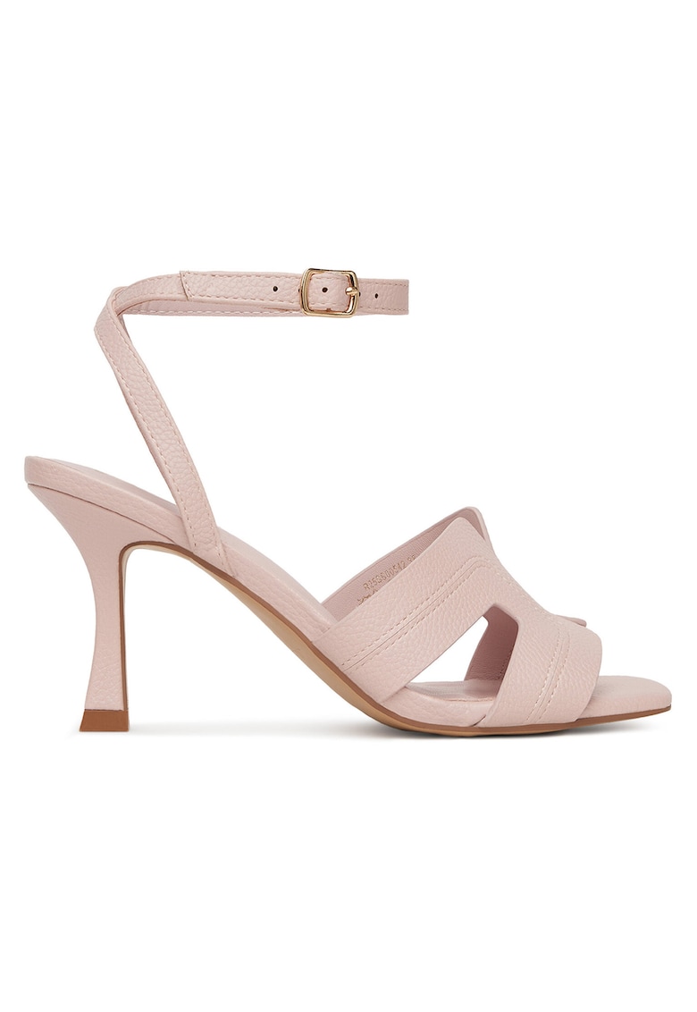 Sandale dama - piele ecologica - roz - toc con
