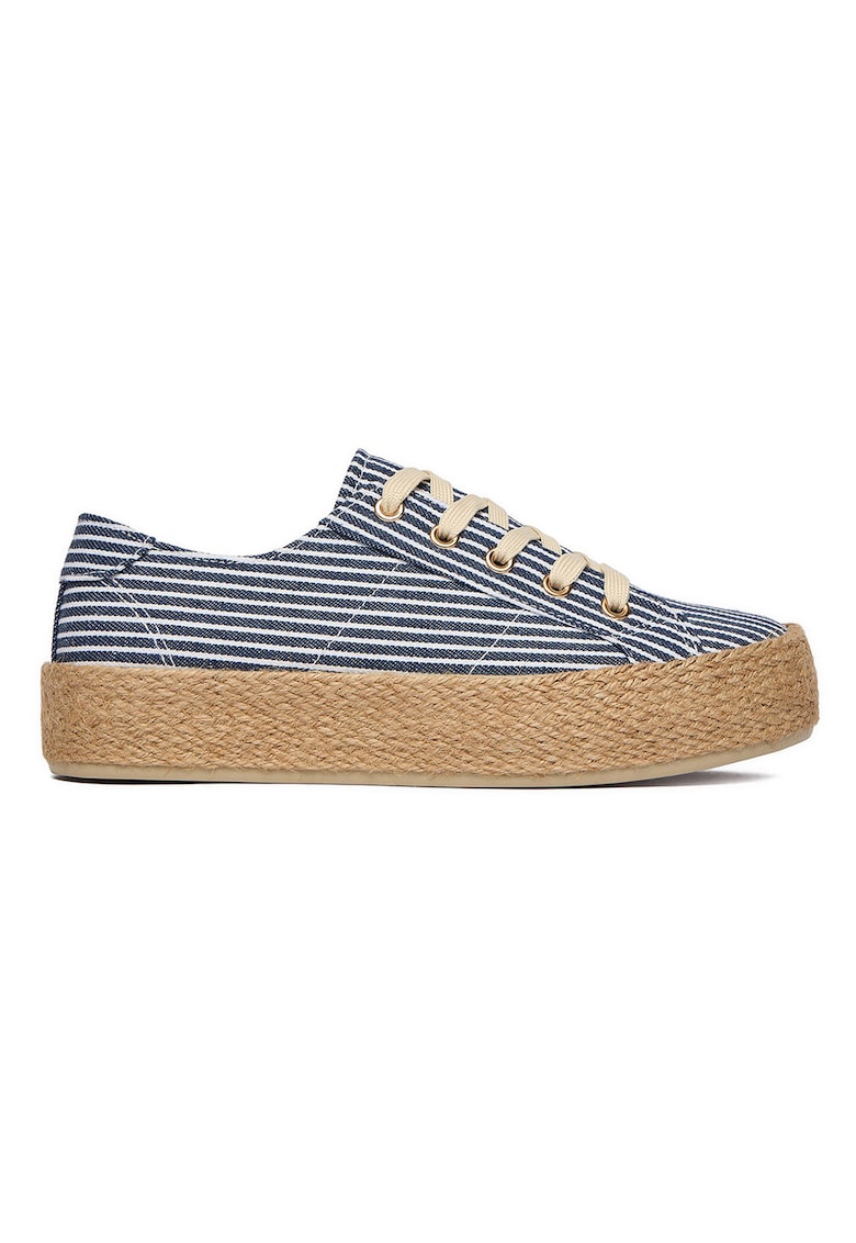 Espadrile dama - material textil - albastru