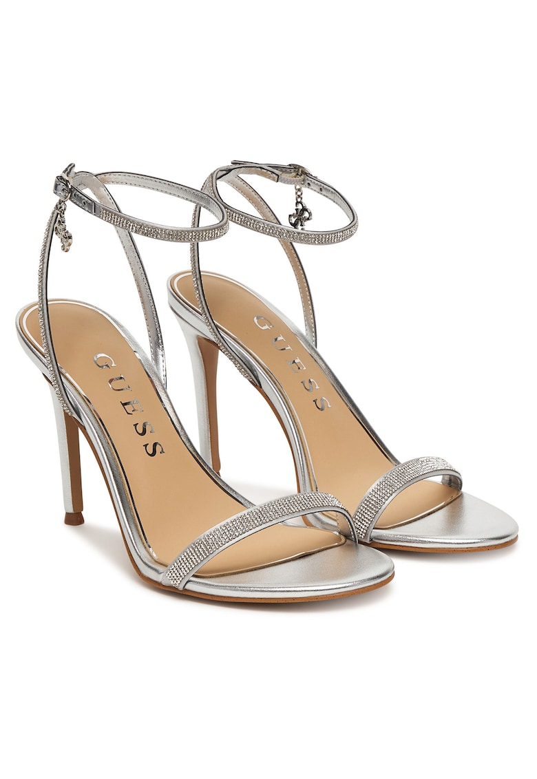 Sandale stiletto argintii - Argintiu