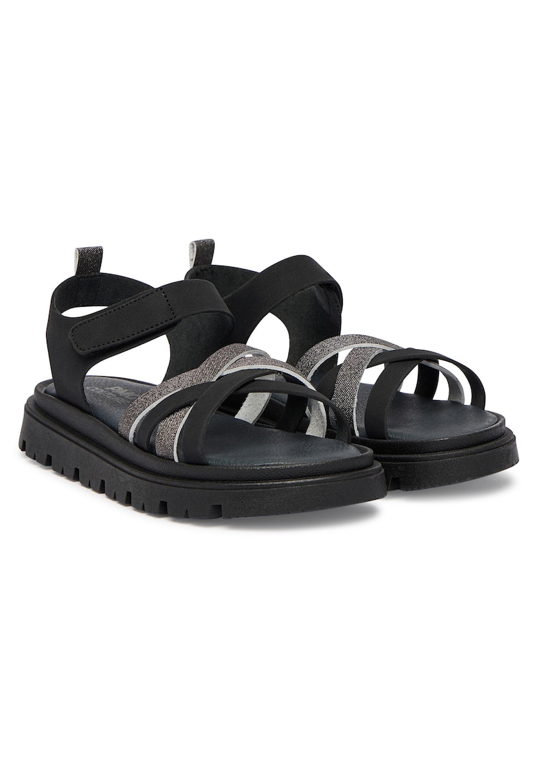 Sandale fete piele ecologica - negru