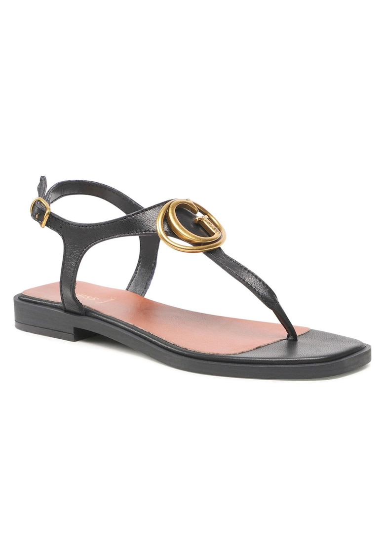 Sandale dama - piele naturala - negru -
