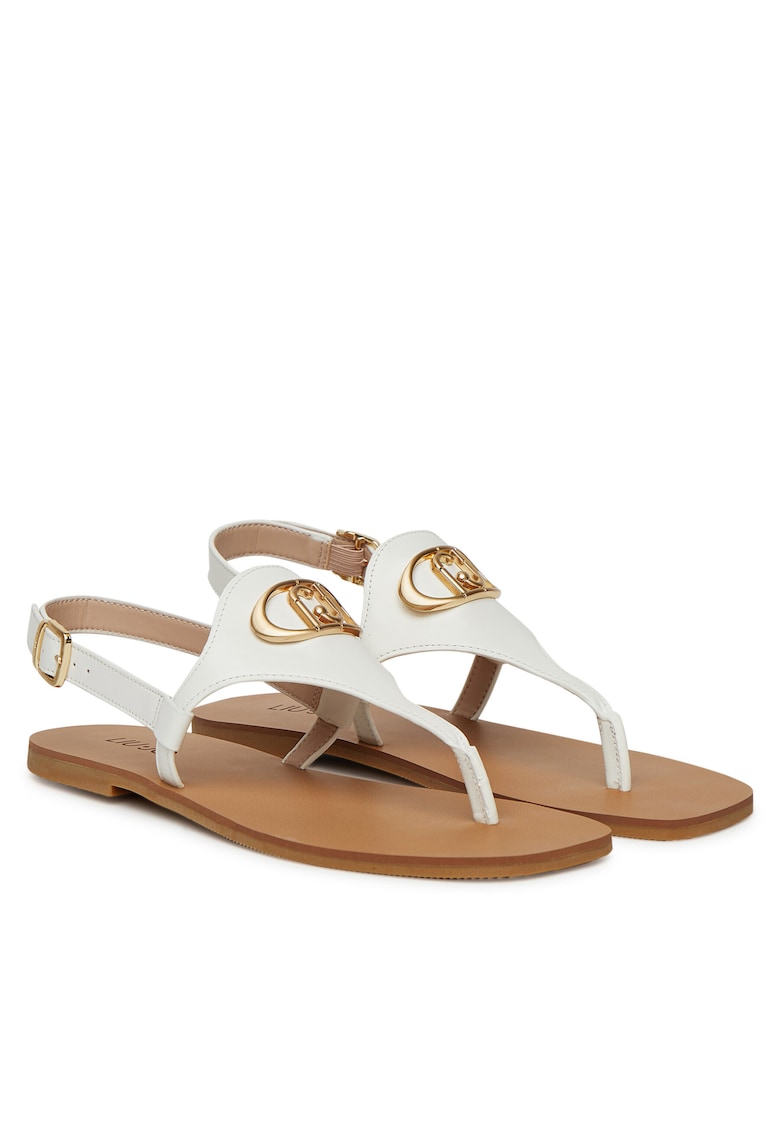 Sandale dama - piele naturala - alb -