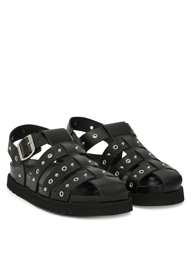 Sandale dama - piele naturala - negru