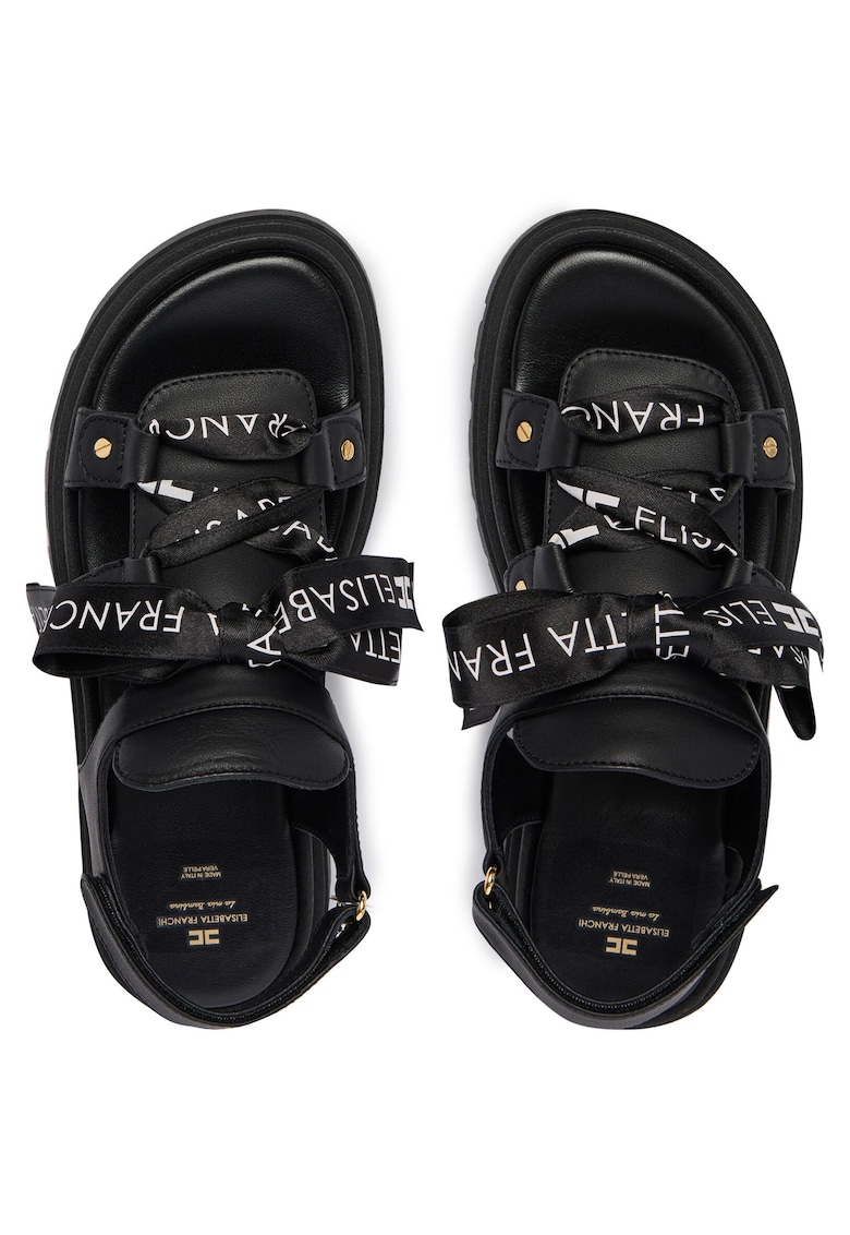 Sandale Fete - material piele naturala - negru -
