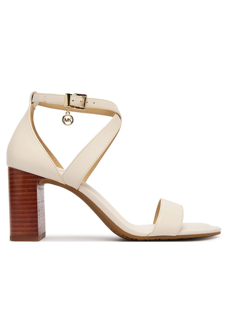 Sandale dama piele naturala - bej - toc clasic