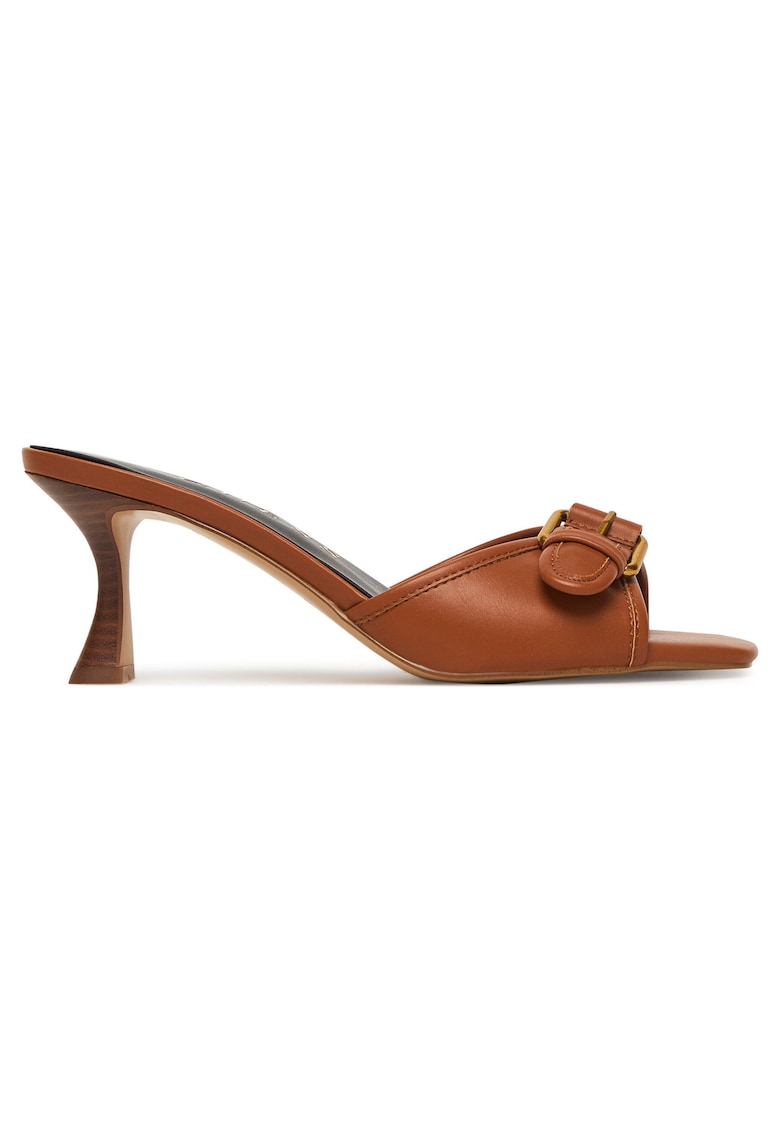 Sandale dama - piele ecologica - stiletto - maro