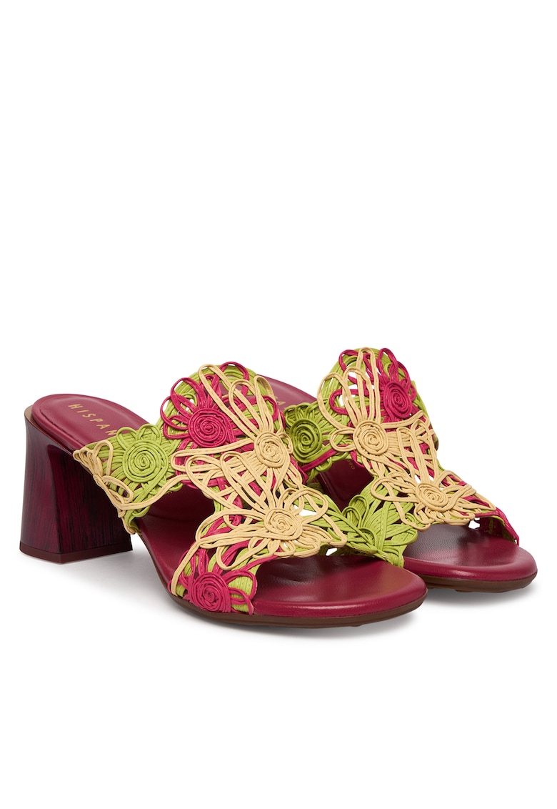 Sandale dama - HV264801 - clasic - galben/rosu