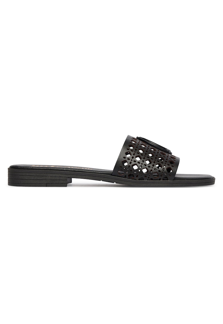 Papuci dama - 80RA3S82 ZPB95 - din piele naturala - negru