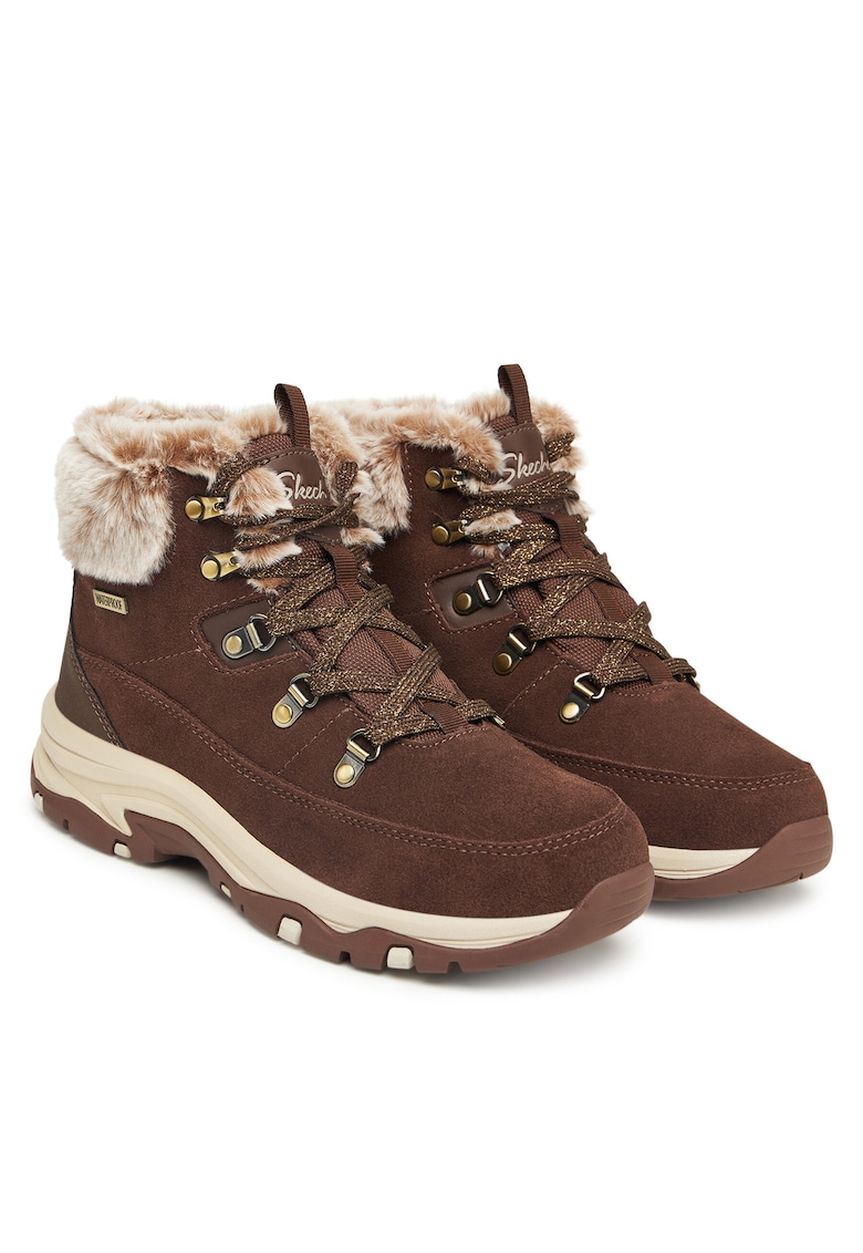 Bocanci trekking dama - piele naturala - confortabil - maro -
