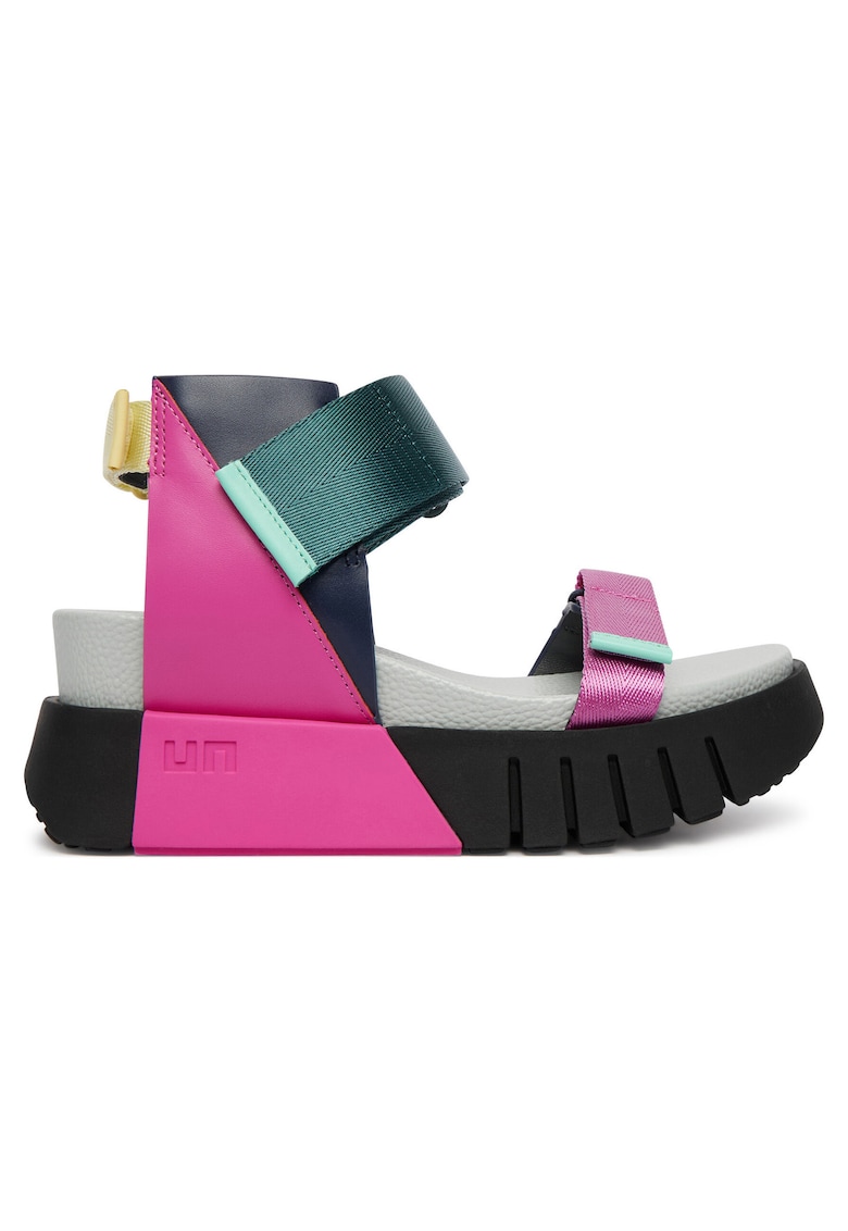 Sandale dama - multicolor - textil - sistem inchidere Velcro