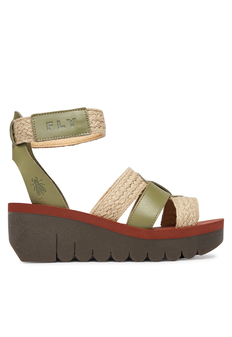 Sandale dama - piele naturala - cu velcro - multicolor