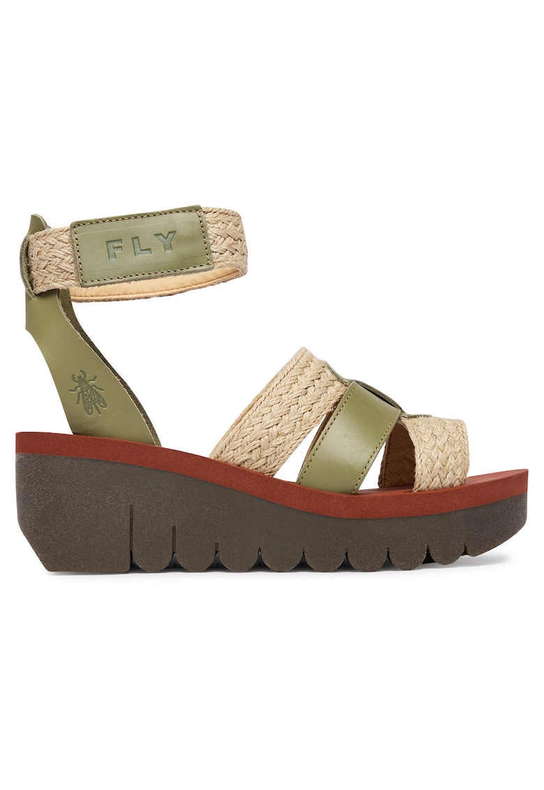 Sandale dama - piele naturala - cu velcro - multicolor