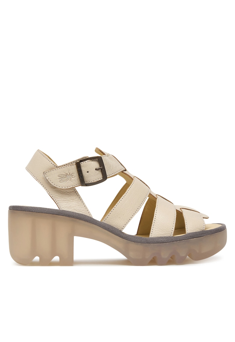 Sandale dama - piele naturala - toc clasic - alb