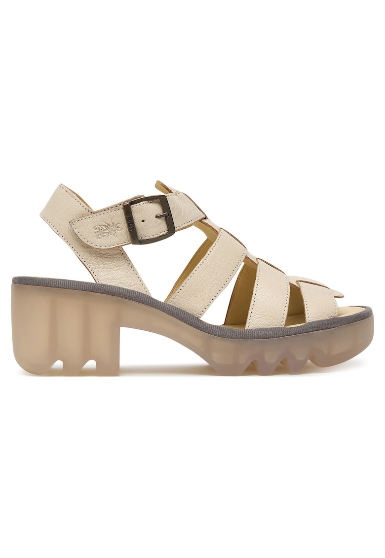 Sandale dama - piele naturala - toc clasic - alb