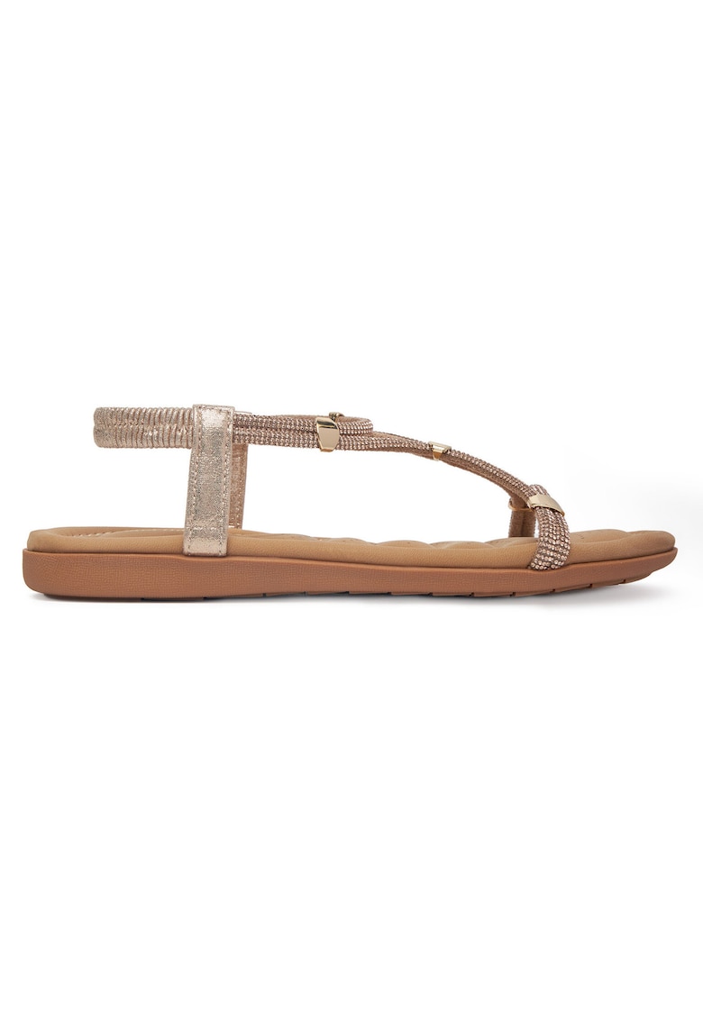 Sandale dama - auriu rose - material sintetic