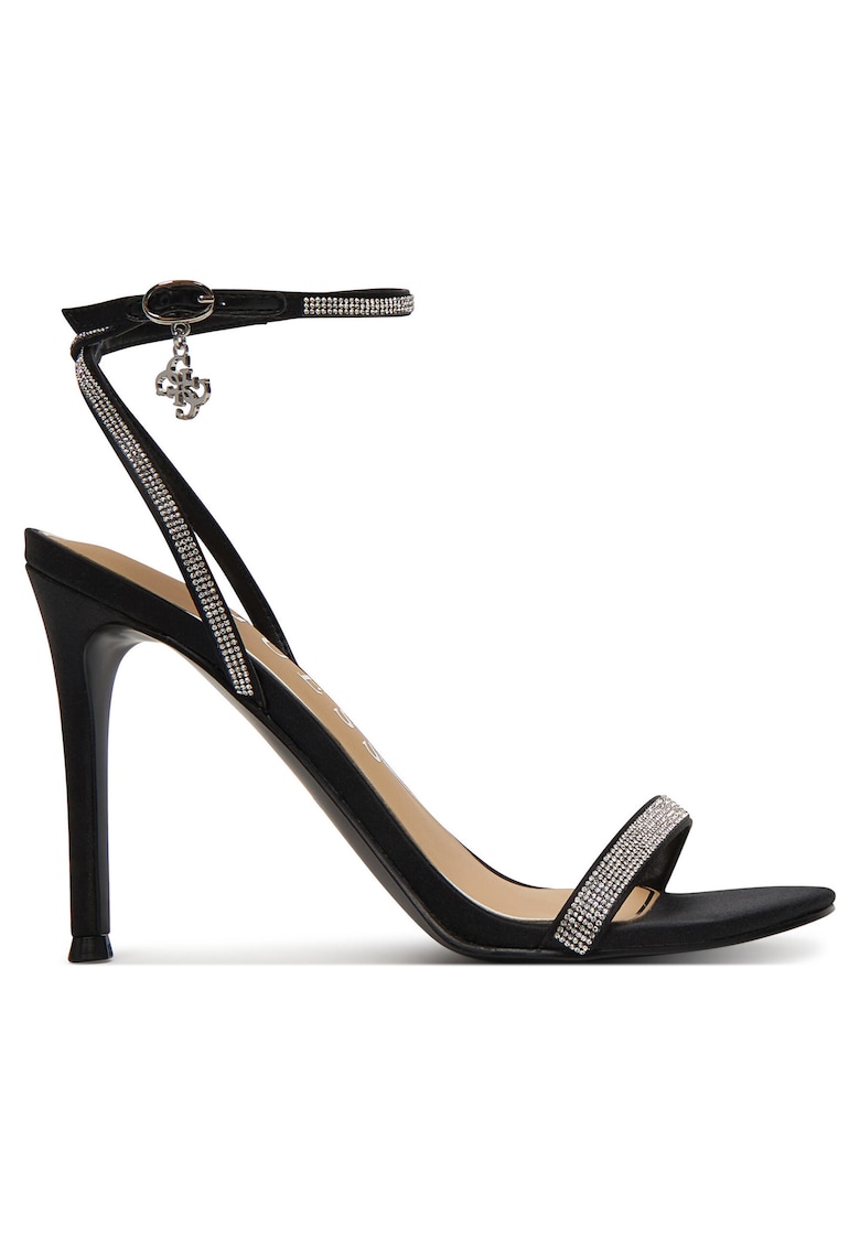 Sandale dama - piele ecologica - toc stiletto - negru