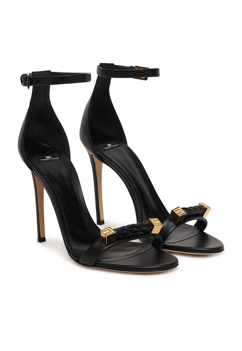Sandale dama piele naturala - stiletto - negru