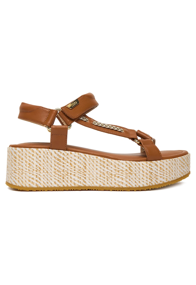Sandale dama - piele naturala - maro/bej