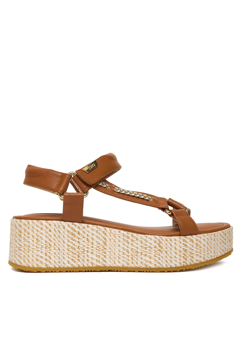 Sandale dama - piele naturala - maro/bej