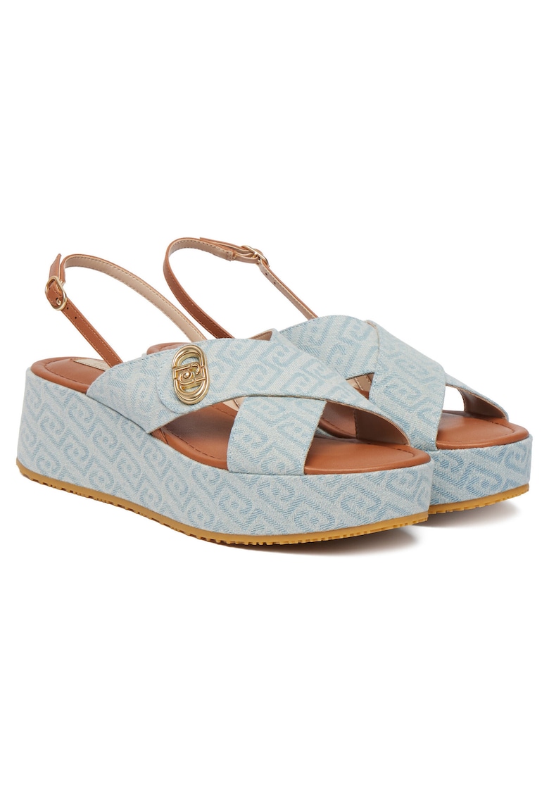 Sandale dama - albastru - textil