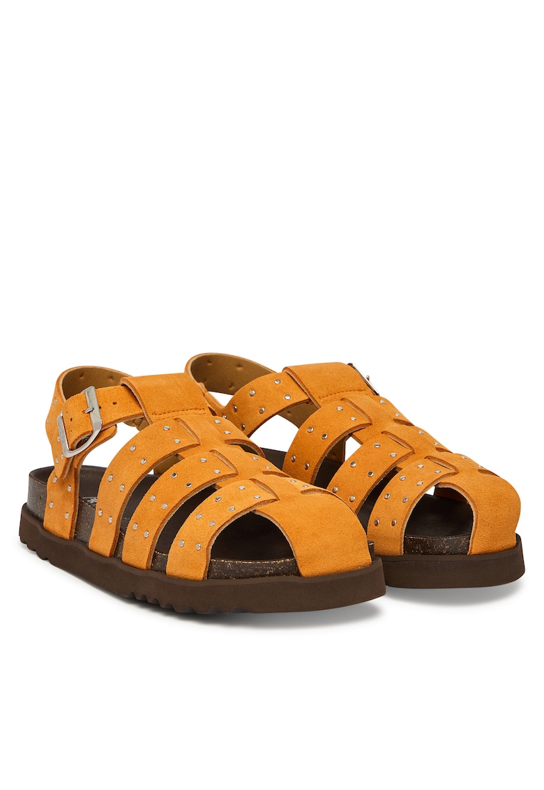 Sandale dama - piele naturala - maro