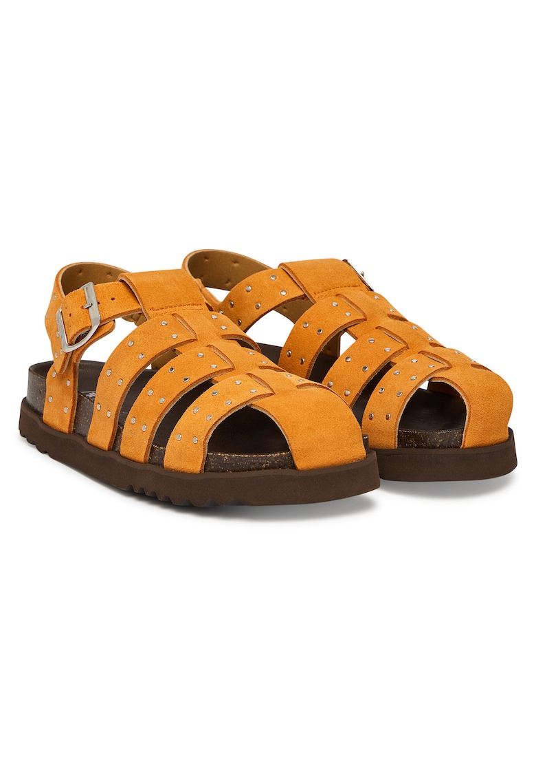 Sandale dama - piele naturala - maro