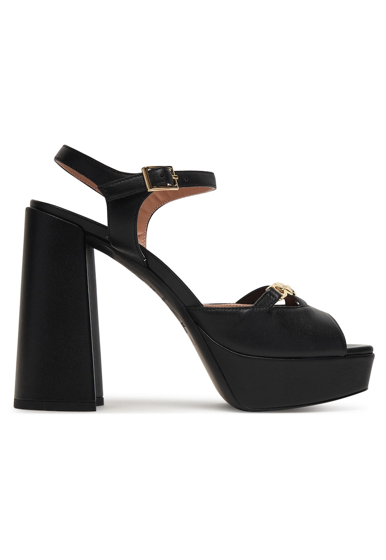 Sandale dama - piele naturala - toc clasic - negru