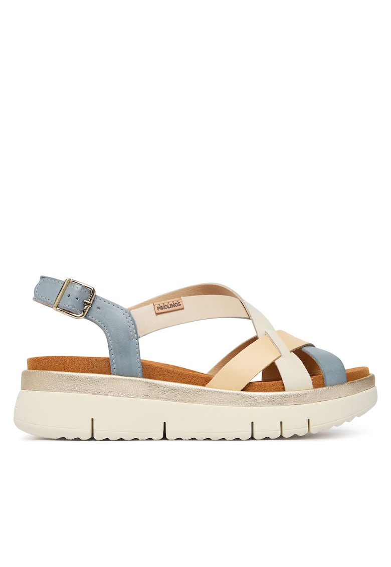 Sandale dama piele naturala - multicolor
