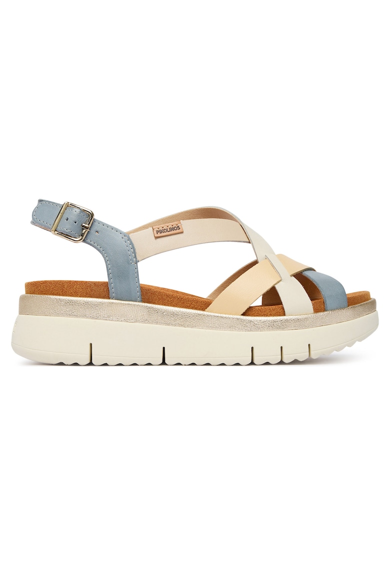 Sandale dama piele naturala - multicolor