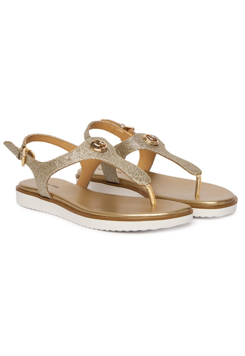 Sandale dama - piele naturala - auriu - material sintetic