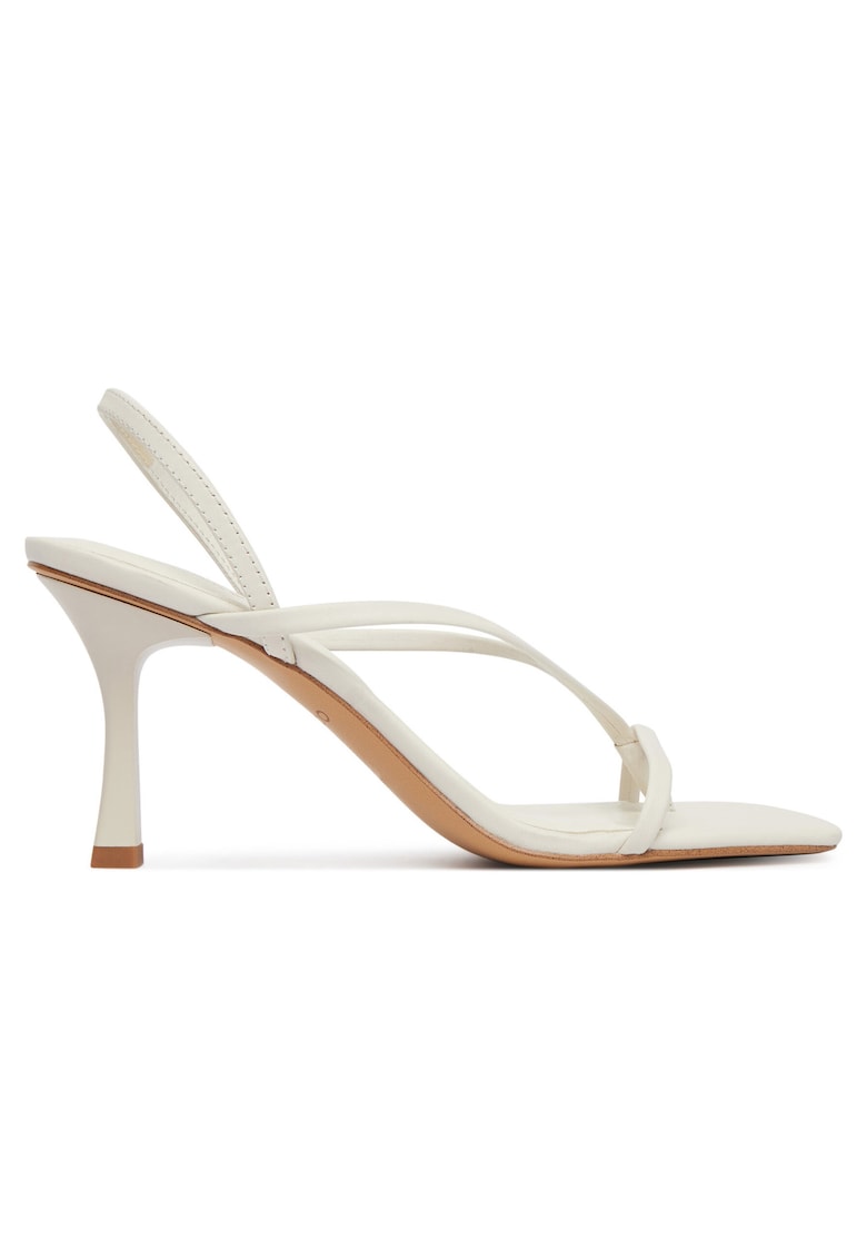 Sandale dama - piele naturala - alb - Alb