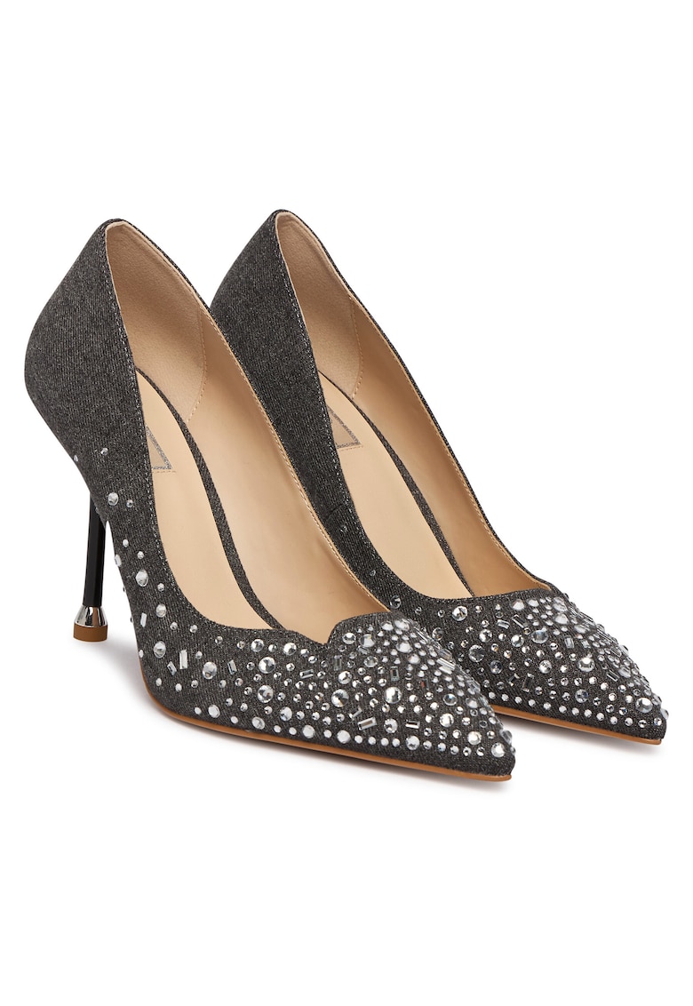 Pantofi dama - stiletto - bleumarin - piele ecologica
