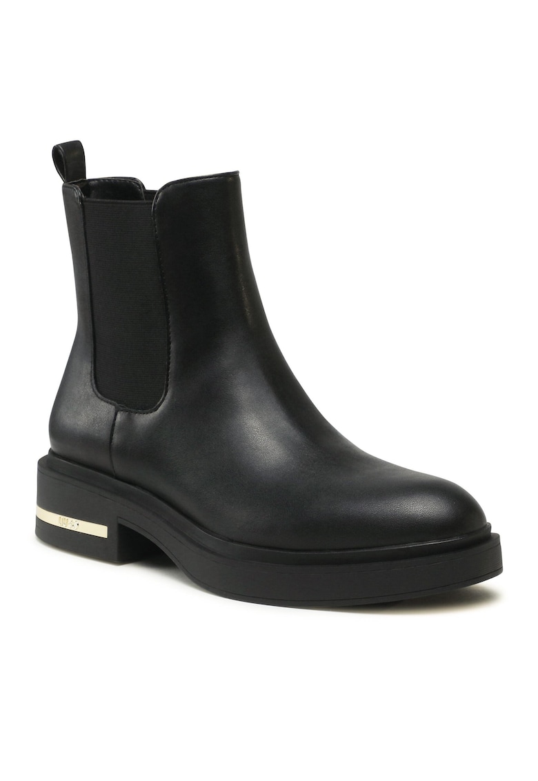 Botine dama - piele ecologica - negru - design elegant - confortabile