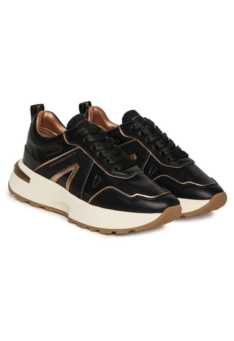 Tenisi dama - piele naturala - negru -