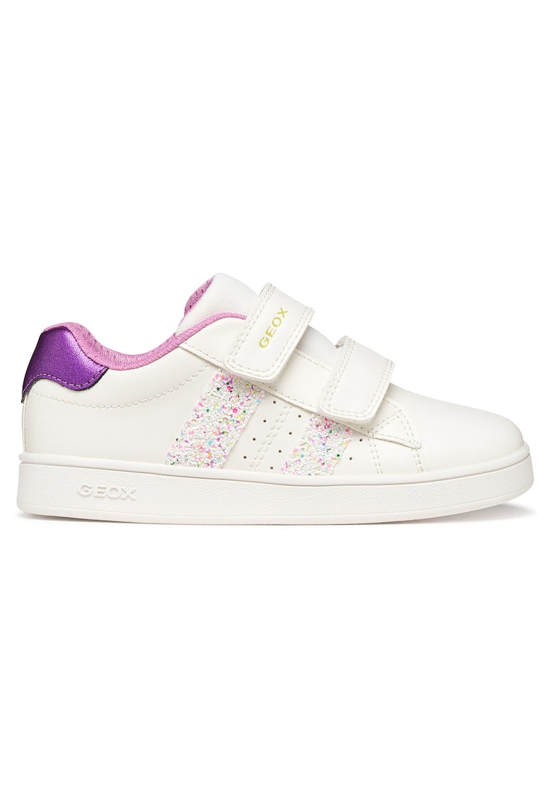 Pantofi sport copii - piele ecologica - alb - sistem inchidere Velcro -