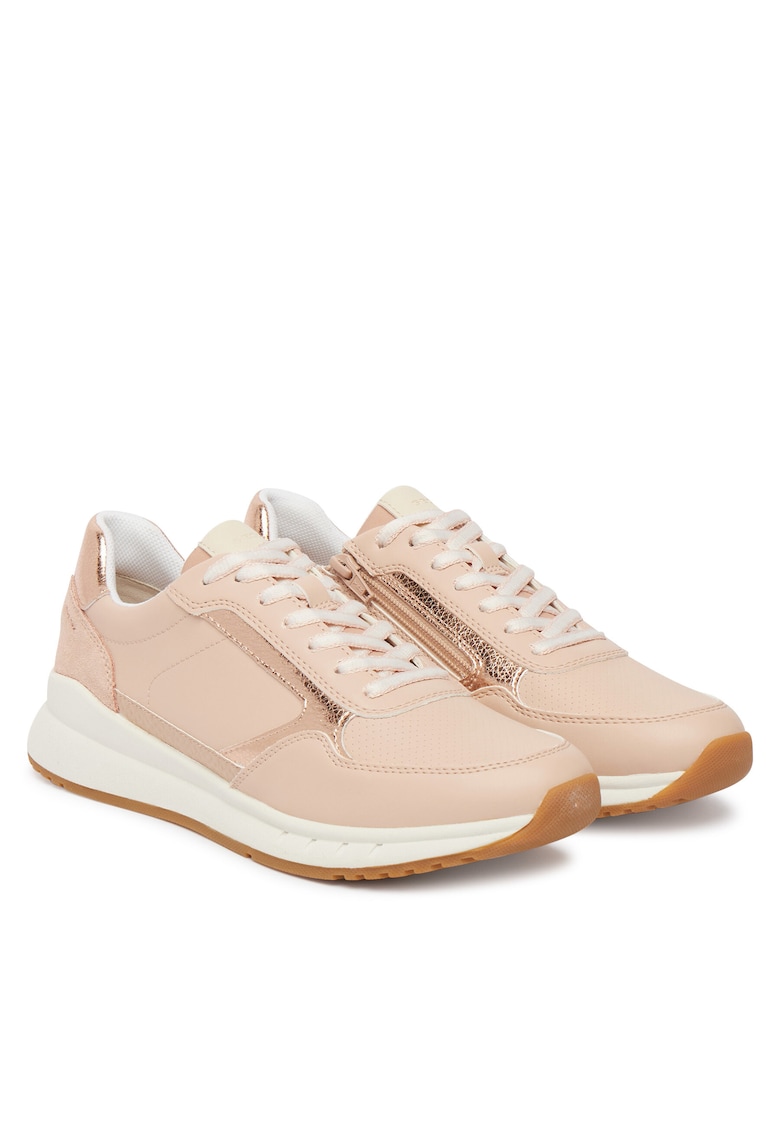 Pantofi sport dama - piele naturala - fermoar - roz -