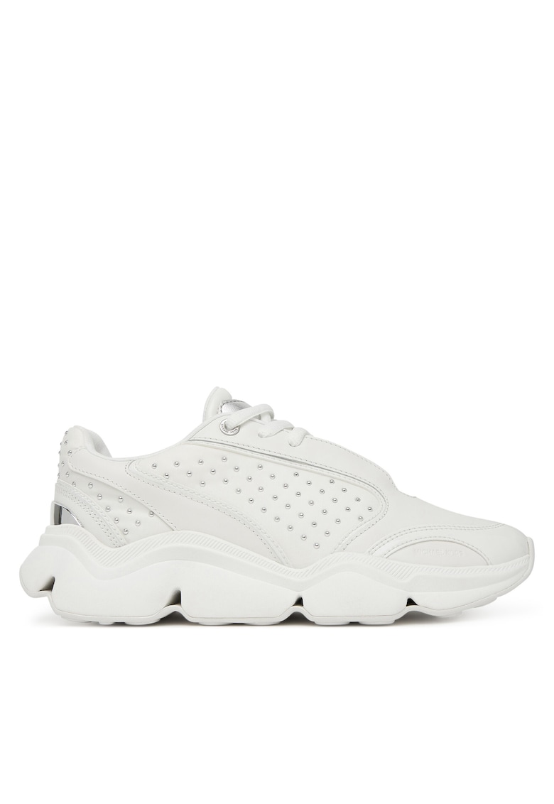 Pantofi sport dama - piele naturala si tesatura - alb