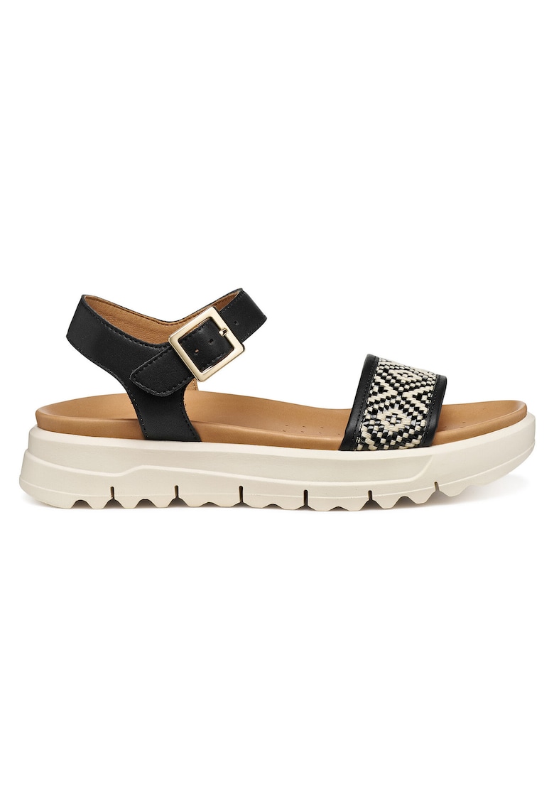 Sandale dama din piele - Negru
