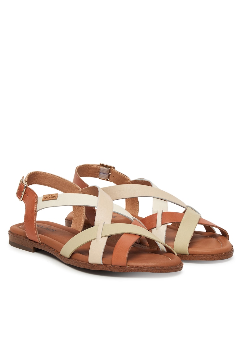 Sandale dama - piele naturala - multicolor
