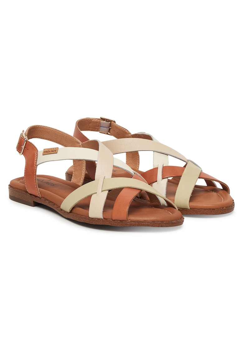 Sandale dama - piele naturala - multicolor