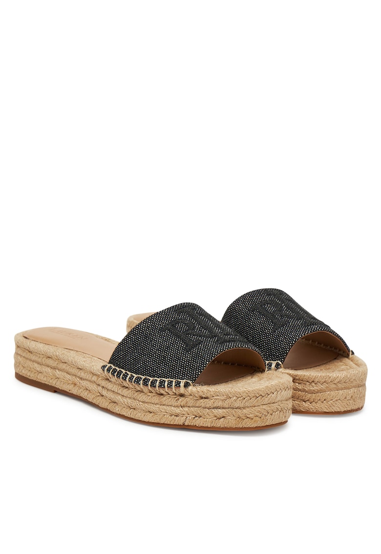 Espadrile dama - tesatura - bej negru
