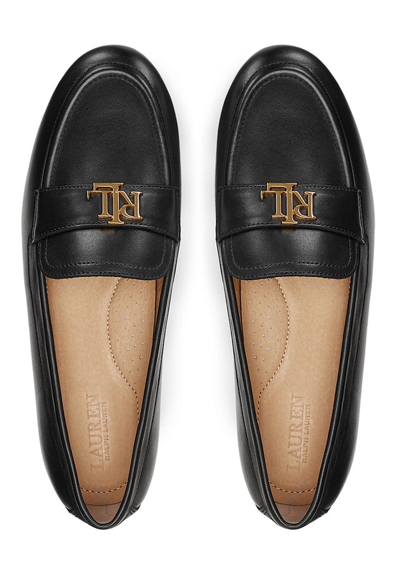 Mocasini dama - piele naturala - negru - material sintetic -