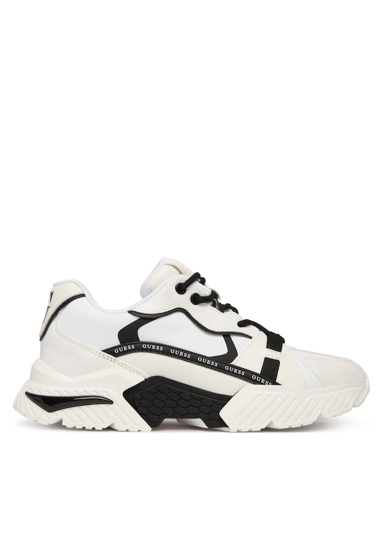 Pantofi sport dama - FLJCR6ELE12 - negru/alb - textil