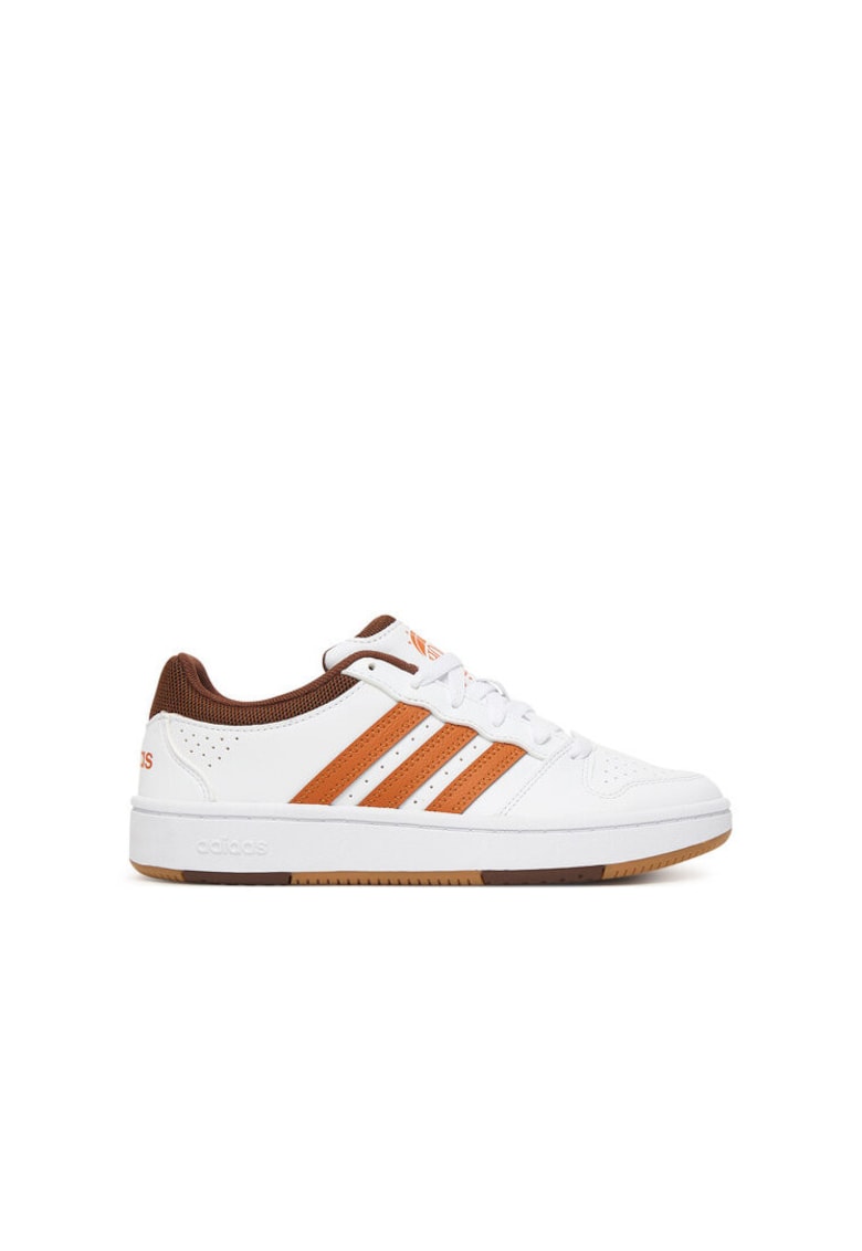 Pantofi sport copii unisex - piele ecologica - alb/maro -