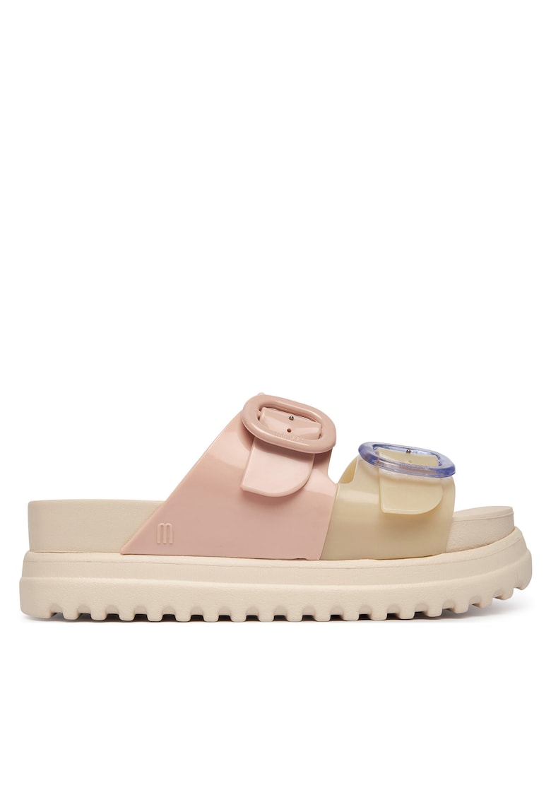 Papuci dama - flatform - bej - plastic