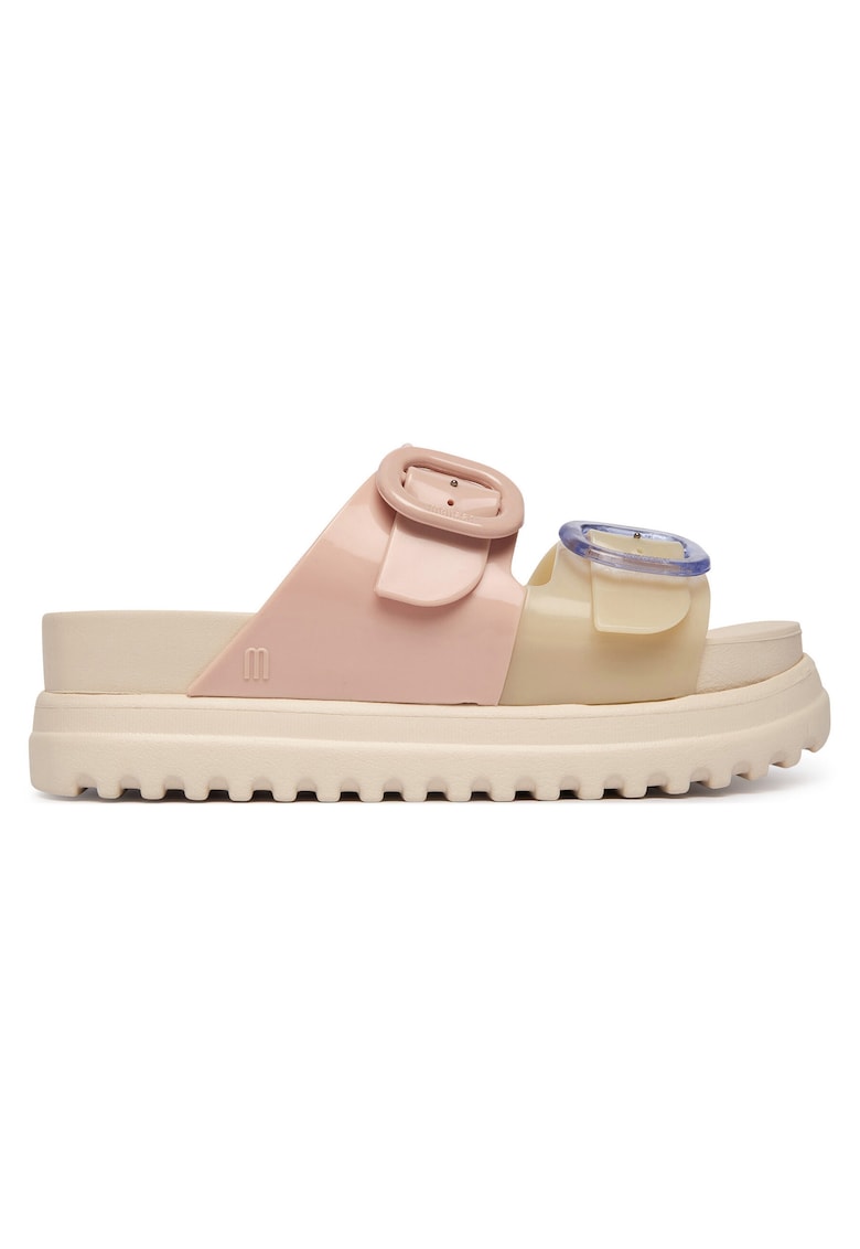Papuci dama - flatform - bej - plastic
