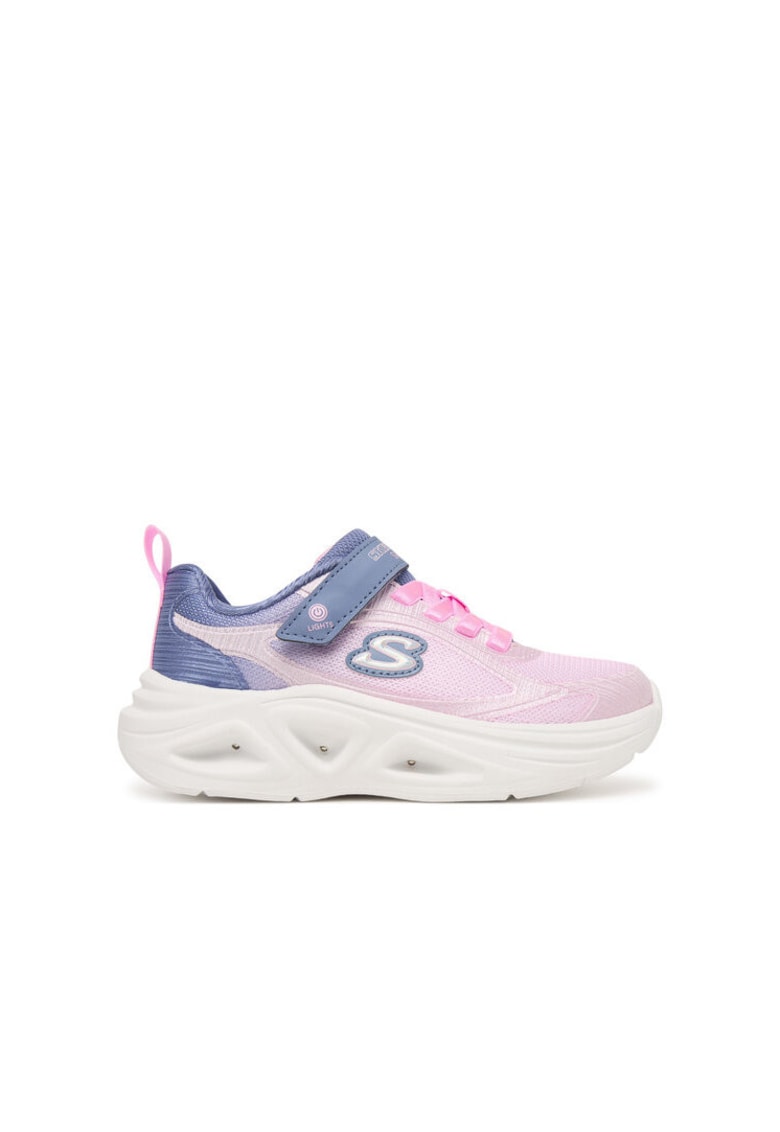 Pantofi copii - sneakers cu LED-uri - roz - textil -