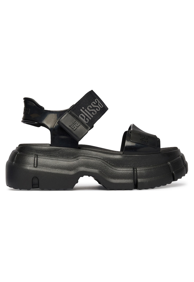 Sandale dama - negru - plastic - sistem inchidere Velcro