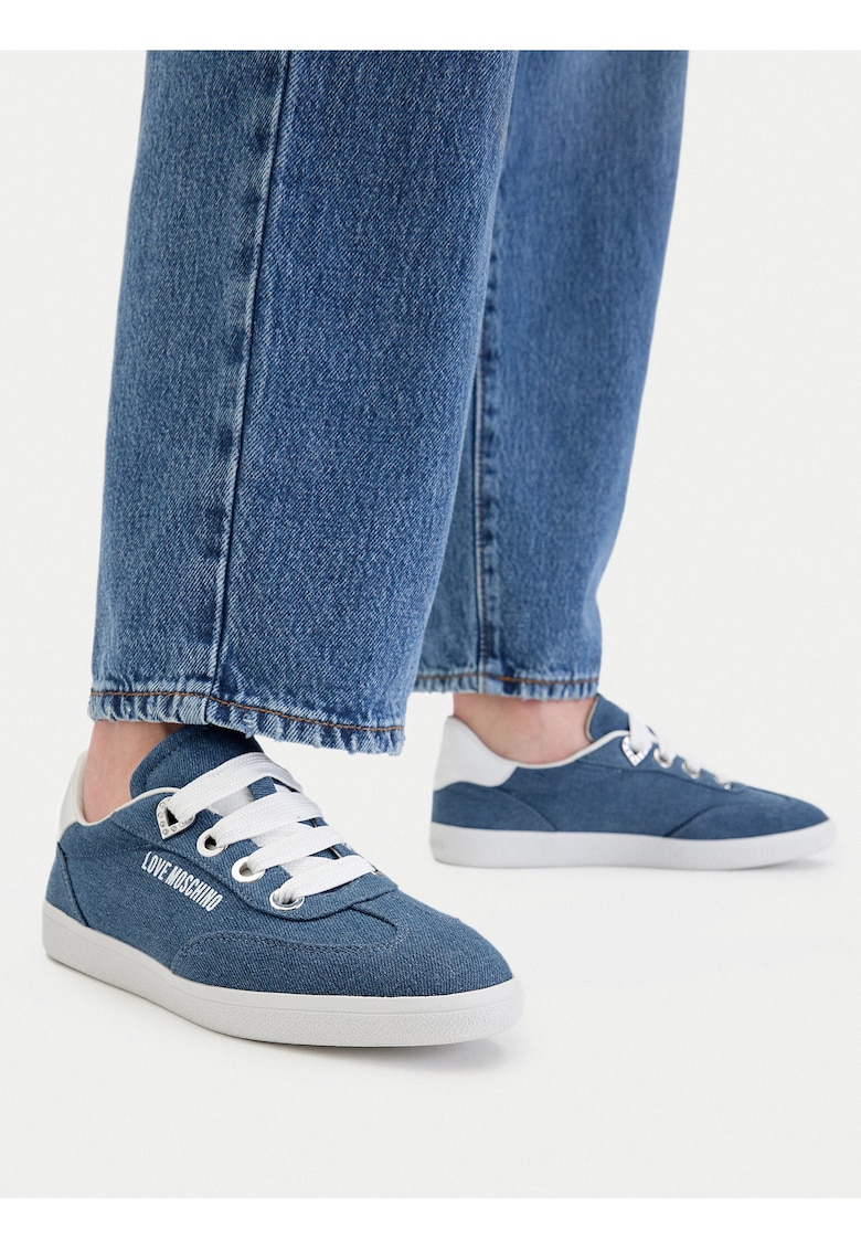 Tenisi dama - albastru - material textil - set de sneakersi